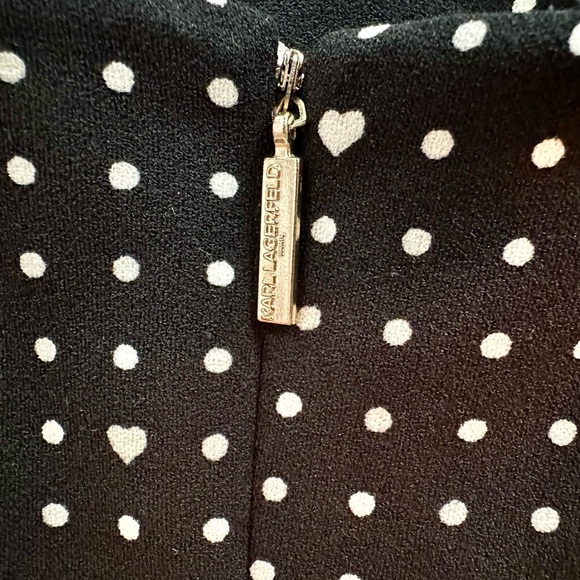 KARL LAGERFELD   Black and White Midi Dress - Picture 9 of 13